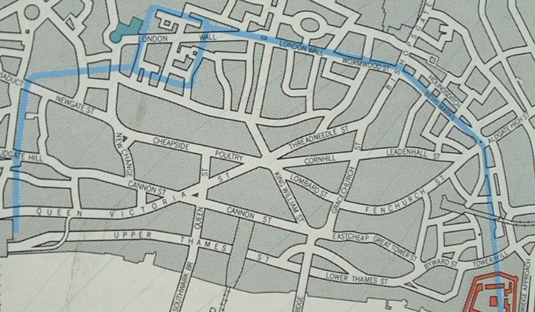 London Wall map